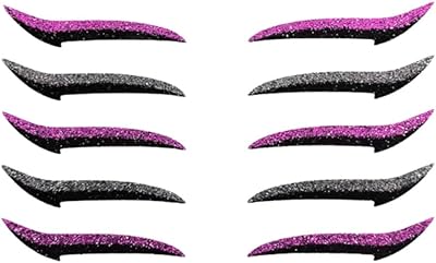 5 paires de pochoirs pour fard à paupières à paillettes our day, autocollants