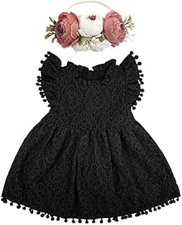 Élégante robe tutu en dentelle avec manches volantées et bandeau fleuri pour petites