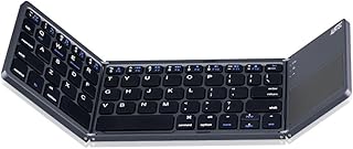 Clavier bluetooth pliable avec pavé tactile sans fil mini clavier ortec portable rechargeable