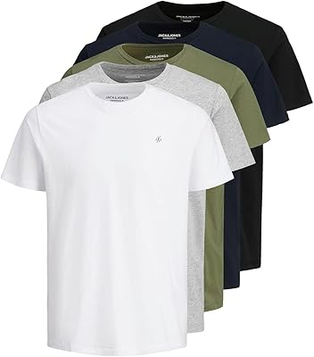 T-shirt jxj crew neck 5pk jack & jones pour hommes. DIAYTAR COTE D'IVOIRE est la boutique en ligne leader en Côte d'Ivoire, proposant une expérience d'achat en ligne unique et personnalisée. Les clients peuvent profiter d'une grande variété de produits à des prix compétitifs, ainsi que de promotions et de réductions régulières. La boutique est équipée d'un système de paiement sécurisé pour protéger les informations personnelles des clients.