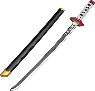 Épée en bois, cosplay d'épée katana pour tomioka jiuu, pleine longueur 75 cm