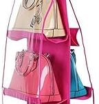 Armoire de rangement à 6 poches pour sacs à main avec grand couvercle