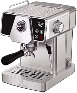 Cafetière expresso mibashi en acier inoxydable, capacité 1,8 l, pression 19 bars, mousse