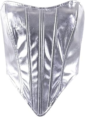 Corset court pour femme, bustier métallique brillant, corset de fête, corset sexy, lingerie pour femme, haut bustier, haut court pour filles. DIAYTAR COTE D'IVOIRE se distingue par sa capacité à offrir des prix compétitifs et des promotions régulières, ce qui en fait une destination incontournable pour les acheteurs ivoiriens. La boutique met également l'accent sur la satisfaction client, avec une équipe dédiée au service après-vente. Cela contribue à renforcer la confiance des clients dans la marque.