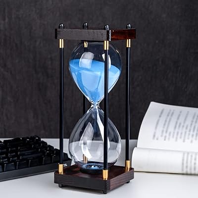 Sablier sablier de 60 minutes grand sablier horloge décorative silencieuse pour hommes-femmes
