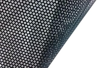 V vivid one-way perforated vinyl window wrap noir