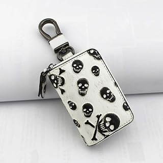 Sac à clés de voiture en cuir crêpe de mode sac avec fermeture