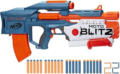 Flaster nerf f5872 elite 2.0 motoblitz, 2 modes de tir, 10 fléchettes motorisées et 6 fléchettes airblitz simultanément, 10 clips de fléchettes, 22 fléchettes élite. Avec sa grande sélection de produits et son service client de haute qualité, DIAYTAR COTE D'IVOIRE est devenue la boutique en ligne la plus populaire de Côte d'Ivoire. Les clients peuvent trouver des produits de marques reconnues, ainsi que des produits locaux de qualité. La boutique en ligne est accessible 24h/24 et 7j/7, ce qui permet aux clients de faire leurs achats à tout moment.