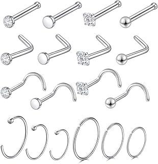 18 pièces anneaux de nez, outil de perçage de nez chirurgical en acier, bijoux de perçage de nez hypoallergéniques, jeu de vis de nez de calibre 18, 20 anneaux de nez à vis en forme de l pour femmes et hommes, acier inoxydable. Grâce à sa plateforme en ligne intuitive et facile à utiliser, DIAYTAR COTE D'IVOIRE permet à ses clients de naviguer facilement à travers ses nombreuses catégories de produits et de passer commande en ligne avec simplicité.