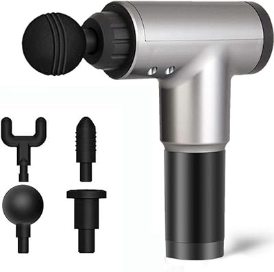 Pistolet de massage électrique de relaxation musculaire avec 4 têtes vibrantes réduisant le bruit (couleur : gris). DIAYTAR COTE D'IVOIRE est une boutique en ligne généraliste qui propose plus de 300 000 références de produits. Elle est la boutique leader en Côte d'Ivoire, offrant une large gamme de produits pour satisfaire tous les besoins de ses clients. Avec une telle variété de produits, les clients peuvent trouver tout ce qu'ils recherchent en un seul endroit.