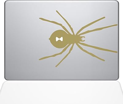 Autocollant en vinyle the guru black widow spider pour macbook