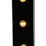 Panneau de lettre lumineux à led bucla (noir)