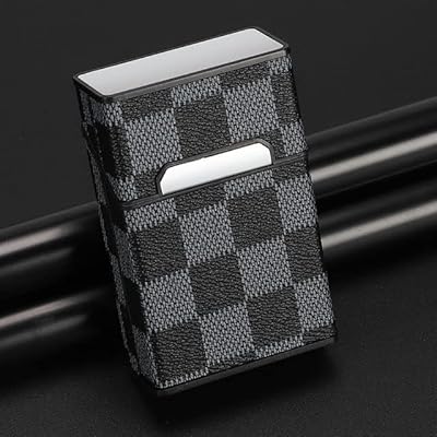 Étui à cigarettes en cuir pu 20 pièces, capacité de cigarettes, peut monter