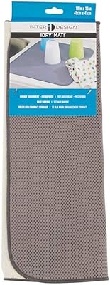 Tapis de séchage interdesign idry (46 x 41 cm étain et ivoire)