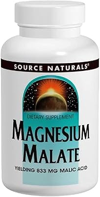 Source naturals, malate de magnésium, 625 mg, 200 gélules