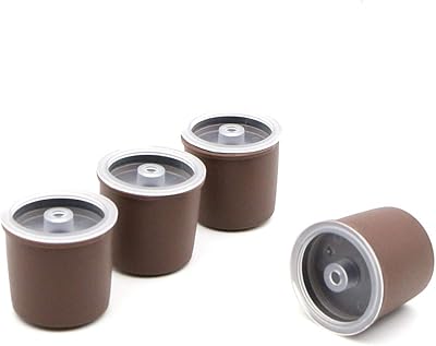 Pack de 4 tasses à capsules de café filtre réutilisables pour cafetière illy