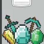Cahier de composition : carnet minecraft pour l'école, ligné large, pour garçons