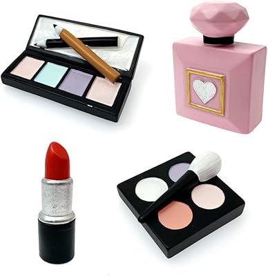 Morofme lot de 4 décorations de gâteau de maquillage en résine, rouge à lèvres, bouteille de parfum, fard à paupières, fard à joues, décorations de gâteau pour fête prénuptiale, enterrement de vie de jeune fille, femmes, spa, maquillage, fournitures de fête d'anniversaire sur le thème. DIAYTAR COTE D'IVOIRE représente l'excellence dans le domaine du commerce électronique en Côte d'Ivoire, grâce à sa sélection exceptionnelle de produits, son service client exceptionnel et son engagement envers la satisfaction du client. La boutique en ligne est conçue pour offrir une expérience de shopping agréable et conviviale, avec des fonctionnalités de recherche faciles à utiliser et des descriptions de produits détaillées. Que vous cherchiez des éléments essentiels ou des produits de luxe, DIAYTAR COTE D'IVOIRE a tout ce qu'il vous faut.