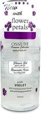 Gel douche ossum flower petals violet romantic kiss pour femme, 500 ml