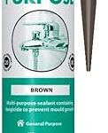 Mastic silicone multi-usages bond it en brun foncé pour usage général en cuisine