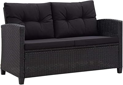 Vidaxl canapé de jardin 2 places avec coussins patio extérieur pelouse cour terrasse balcon siège assise chaise meubles noir poly rotin. DIAYTAR COTE D'IVOIRE est une boutique en ligne généraliste proposant plus de 300 000 références de produits. Elle est considérée comme l'une des boutiques en ligne les plus importantes de Côte d'Ivoire. Avec une large gamme de produits, DIAYTAR COTE D'IVOIRE répond aux besoins des consommateurs ivoiriens.