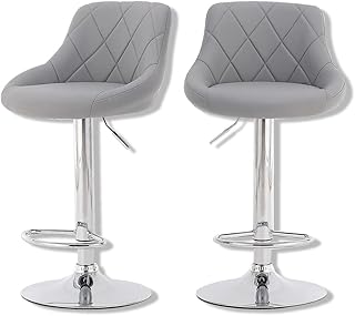 Ensemble de chaises de bar d'extérieur en cuir moderne, vérin à gaz pivotant