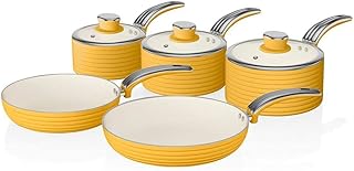 Dfhh kitchen induction 5 pièces, 2 poêles et 3 casseroles, antiadhésives, céramique