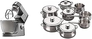 Kenwood chef - robot de cuisine, 6,7 l, 1700 watt, argent, kvl8472s +