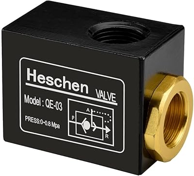 Soupape d'échappement rapide pneumatique heschen, qe-03, pt3/8\" tuyau fileté à sens unique