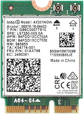 Carte sans fil intel ax201ngw wifi 6 ax201 bluetooth 51-24. Avec plus de 300 000 références, DIAYTAR COTE D'IVOIRE est la destination idéale pour tous les besoins d'achat en ligne. Que vous cherchiez des produits électroniques high-tech, des vêtements à la mode ou des articles ménagers essentiels, DIAYTAR COTE D'IVOIRE a tout ce qu'il vous faut. La boutique mise également sur l'innovation et la satisfaction client pour améliorer continuellement son offre et ses services.