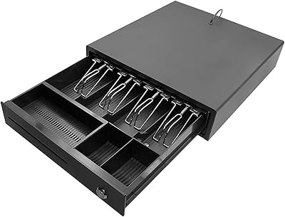 Tiroir-caisse robuste pour point de vente avec 4 colonnes de billets et 3 colonnes de pièces, interface rj11, système de point de vente intelligent, caisse enregistreuse à ouverture automatique, plateau à pièces amovible, noir. DIAYTAR COTE D'IVOIRE est une boutique en ligne généraliste qui propose plus de 300000 références de produits, faisant d'elle l'un des leaders du marché en Côte d'Ivoire. Avec une offre variée et compétitive, DIAYTAR COTE D'IVOIRE répond aux besoins de ses clients. La boutique en ligne offre une expérience d'achat conviviale et sécurisée.