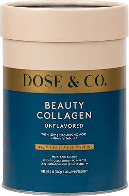 Dose & co. beauty collagène (sans saveur) - supplément de peptides de collagène hydrolysés - sans ogm, sans gluten et sans sucre - soutien des cheveux, de la peau et des ongles (9 oz/225 g), blanc. DIAYTAR COTE D'IVOIRE est une boutique en ligne généraliste qui propose plus de 300 000 références de produits, faisant d'elle l'un des leaders du e-commerce en Côte d'Ivoire. La boutique offre une large gamme de produits allant des électroniques aux vêtements, en passant par les accessoires et les produits de maison. Avec une telle variété, les clients peuvent trouver tout ce dont ils ont besoin en un seul endroit.