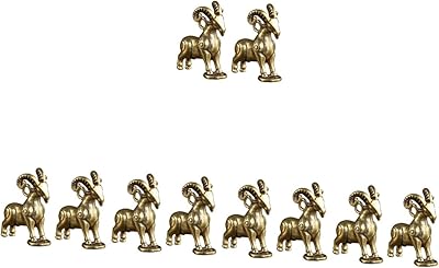 Villcase 4 pièces ornements décoratifs d'agneau porte-clés rétro figurines miniatures décorations de tableau de bord mini statue d'animal en laiton pendentif mouton du zodiaque chinois ornement pendentif en cuivre décor artisanal. DIAYTAR COTE D'IVOIRE, boutique en ligne généraliste, offre un large éventail de produits pour tous les goûts et les besoins. Avec une sélection de plus de 300 000 références, les clients peuvent trouver des produits de qualité à des prix abordables. La boutique est connue pour sa fiabilité et son service client de haute qualité.