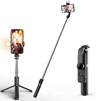 Trépied de perche à selfie beauté portable extensible de 41 pouces avec lumière. DIAYTAR COTE D'IVOIRE se démarque par sa grande sélection de produits de haute qualité, qui répondent aux besoins et aux attentes de sa clientèle. La boutique en ligne met également l'accent sur la sécurité et la fiabilité, avec des systèmes de paiement sûrs et des livraisons rapides. Cela permet aux clients de faire leurs achats en toute confiance.