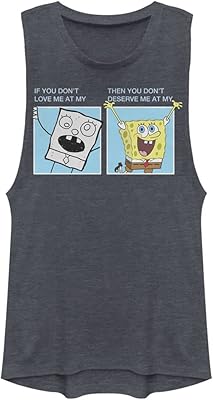 Haut sans manches nickelodeon bob l'éponge doodlebob mimi pour femme. DIAYTAR COTE D'IVOIRE est une boutique en ligne qui propose une expérience d'achat unique et personnalisée. Avec sa large gamme de produits, la boutique permet aux clients de trouver tout ce qu'ils cherchent en un seul endroit. La boutique est également connue pour sa politique de retour et d'échange de produits, qui permet aux clients de retourner ou d'échanger leurs produits en cas de problème.
