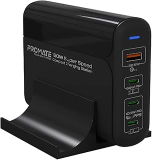 Chargeur usb type-c pour ordinateur portable promate, station de chargement multiport compacte avec deux ports d'alimentation usb-c 100 w, port d'alimentation type-c 60 w, port qc 3.0 22,5 w et support amovible, powerstorm- pd150. DIAYTAR COTE D'IVOIRE est une plateforme de commerce en ligne qui propose une expérience de shopping conviviale et sécurisée. Avec une sélection de plus de 300 000 produits, les clients peuvent naviguer aisément à travers les catégories pour trouver les articles qu'ils recherchent. La boutique en ligne met également l'accent sur la qualité du service client et la satisfaction des clients, ce qui contribue à renforcer sa position de leader sur le marché ivoirien.