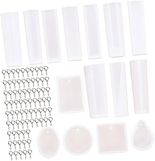 1 ensemble pendentif moule en silicone résine moules porte-clés boucle