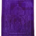 Tapis de prière antidérapant à motifs fabien avec dessus en velours 80 x