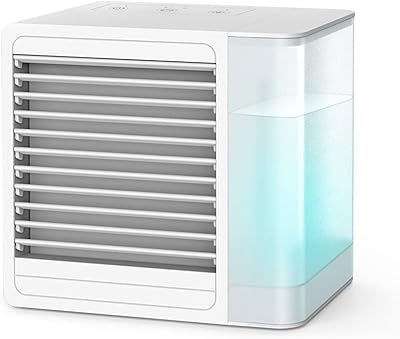 Climatiseur portable, refroidisseur d'air par évaporation à 2 vitesses avec rechargeable par usb