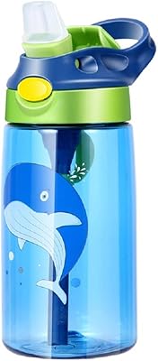 Bouteilles d'eau pour enfants avec paille, gobelet pour l'école des tout-petits, bouteille d'eau