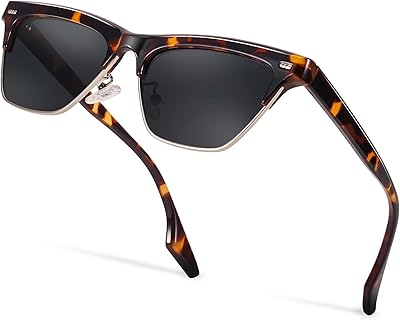 Lunettes de soleil polarisées mayar pour femmes, lunettes de soleil rétro demi-cerclées
