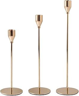 Bougeoirs de luxe 3 pièces pour dîner de mariage, décoration en métal doré