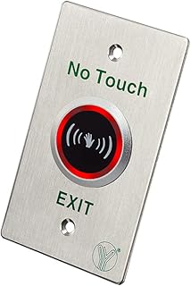 Bouton de sortie de porte yli isk-841d (led) avec panneau en acier inoxydable