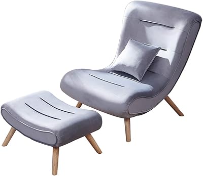 Canapé relaxant nar au design simple et moderne avec repose-pieds (gris)