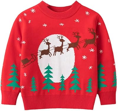 Pull de noël laid pour bébés garçons filles, pull au design amusant