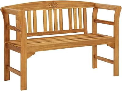 Banc de jardin en bois d'acacia massif fidaxl, accessoires de mobilier d'extérieur