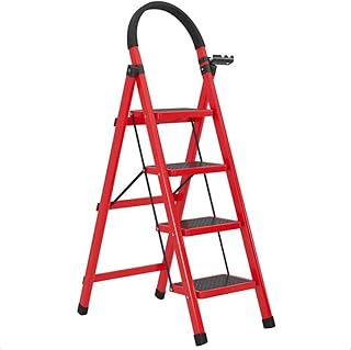Échelle pliante à 4 marches avec pédales antidérapantes larges et épaisses, accoudoirs et porte-outils améliorés, échelle portable pour la maison et la cour (4 marches, rouge). DIAYTAR COTE D'IVOIRE, boutique en ligne généraliste avec plus de 300000 references, est la destination idéale pour faire vos achats en ligne en Cote d'Ivoire. Avec une large gamme de produits, vous êtes sûr de trouver ce que vous cherchez. DIAYTAR COTE D'IVOIRE offre une expérience d'achat en ligne sécurisée et pratique.