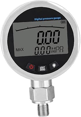 Manomètre à gaz manomètre numérique avec connecteur mâle g1/4 lcd 0 outil