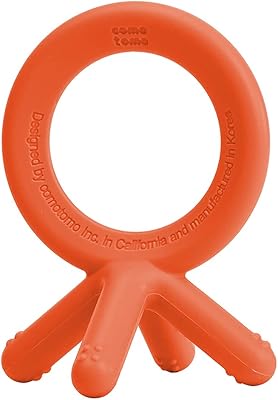 Anneau de dentition en silicone comotomo pour bébés, facile à tenir et à