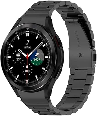 Bracelet de montre incurvé solide dado en acier inoxydable compatible avec samsung